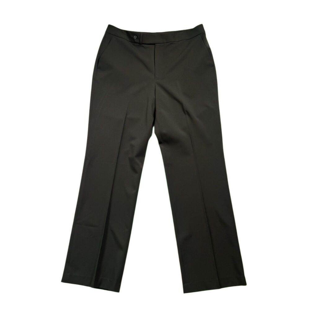 Chaps Womens 14 High Rise Olive Stretch Dress Pants Classic Career Tailored